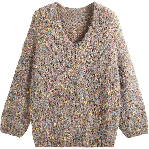 Damen Grobstrickpullover Drune