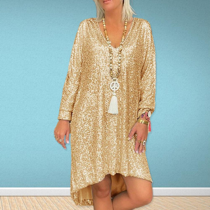 Damen Glitzerndes Kaftan-Kleid im lässigen Schnitt Drune