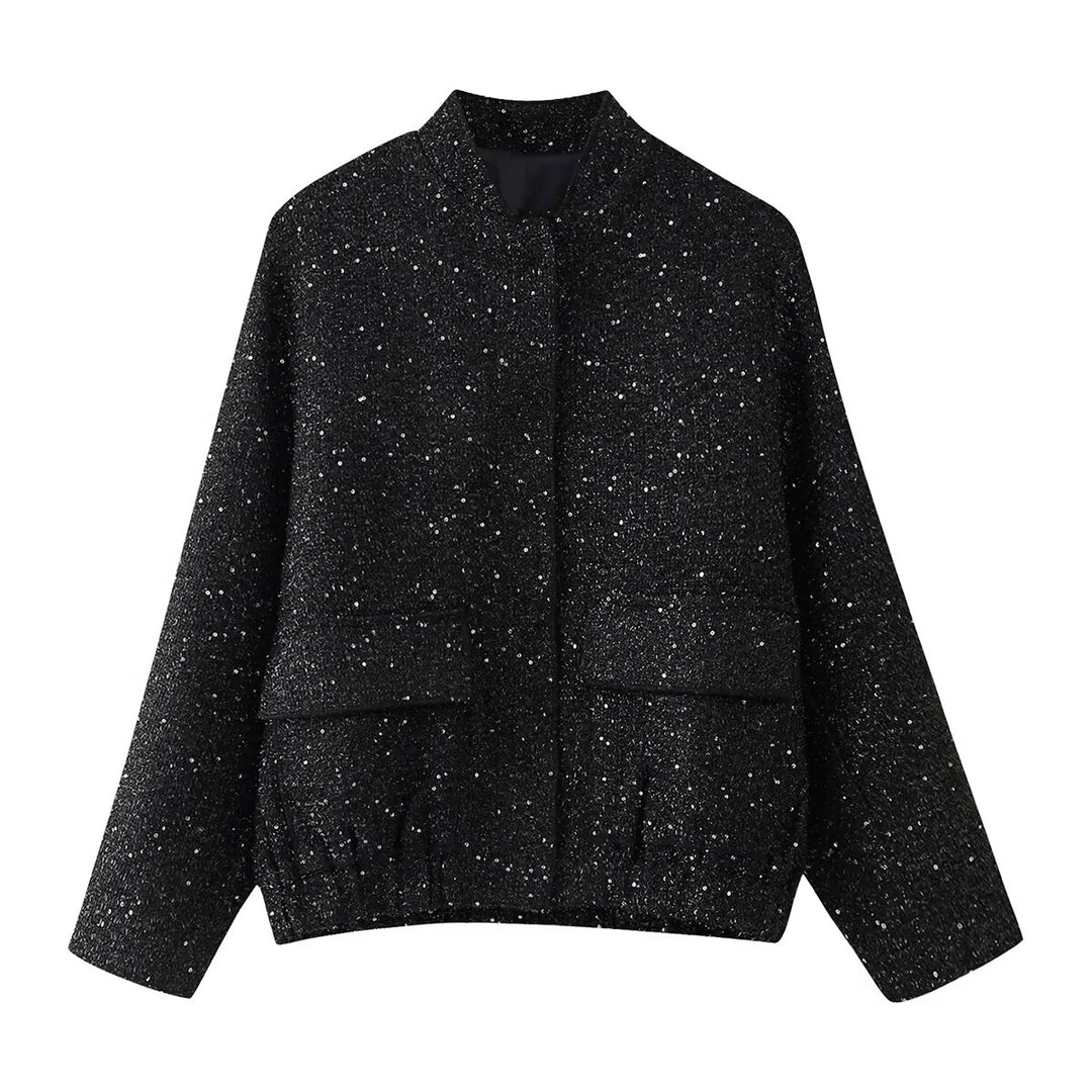Damen lässige Steppjacke mit strukturiertem Stoff und praktischen Taschen Drune