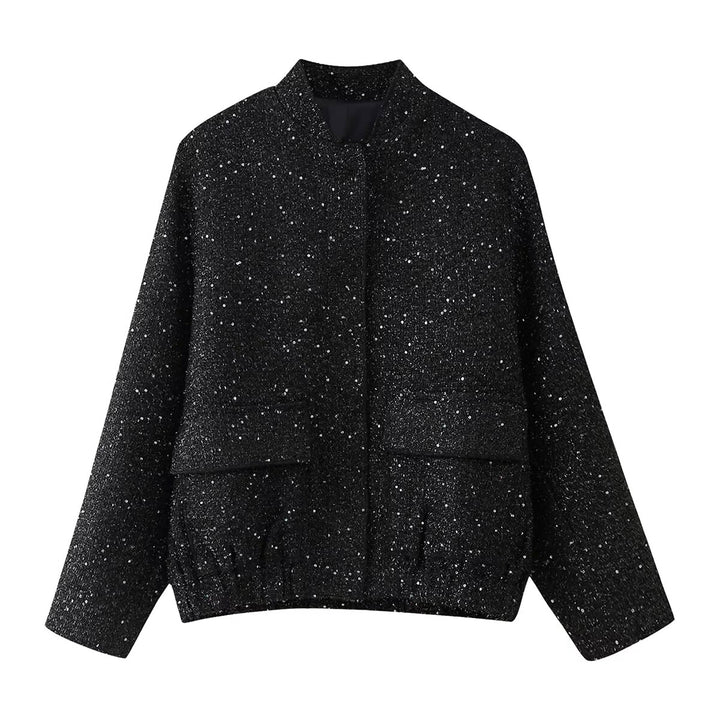 Damen lässige Steppjacke mit strukturiertem Stoff und praktischen Taschen Drune