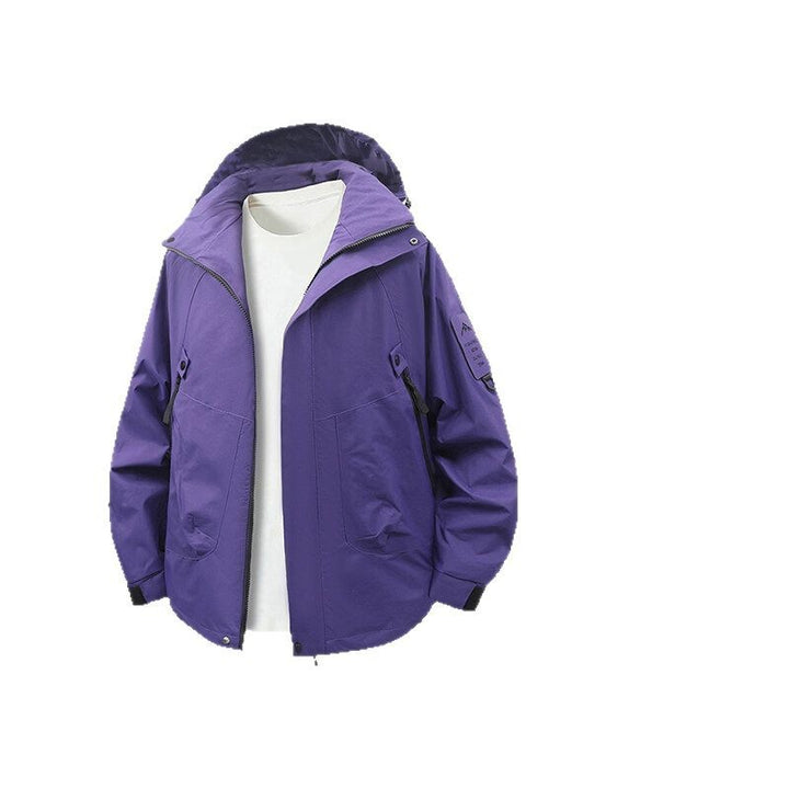 Herren funktionale Outdoor-Jacke mit verstellbarem Kapuzenbereich und zahlreichen Taschen Drune