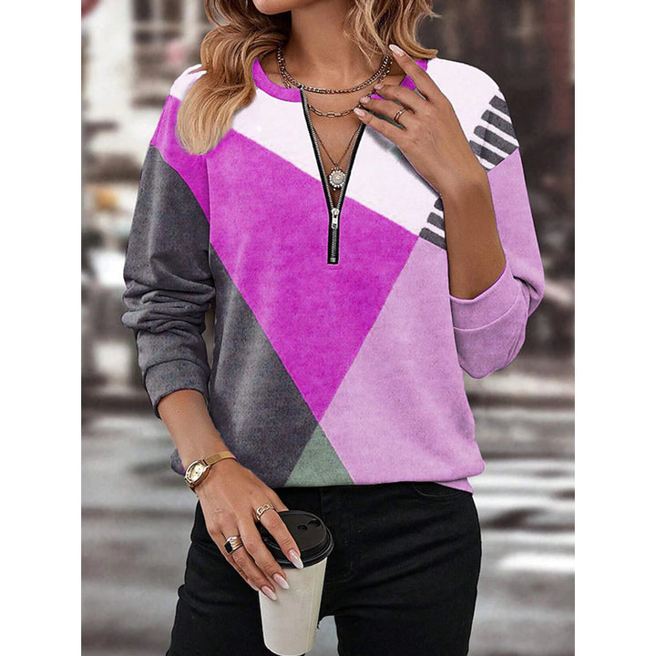 Damen Sportlicher Pullover mit Reißverschluss Drune