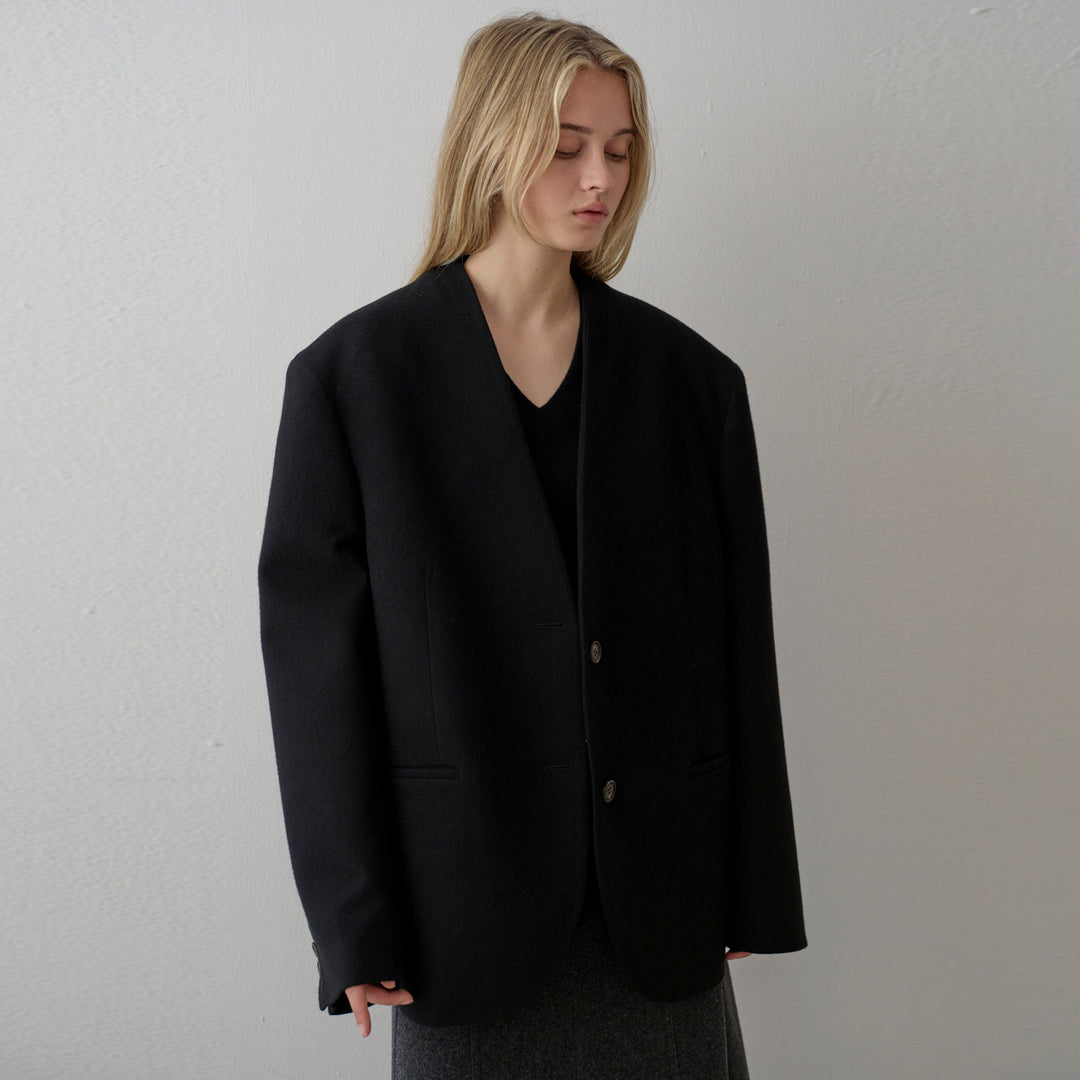 Damen eleganter Strickblazer mit asymmetrischem Schnitt Drune