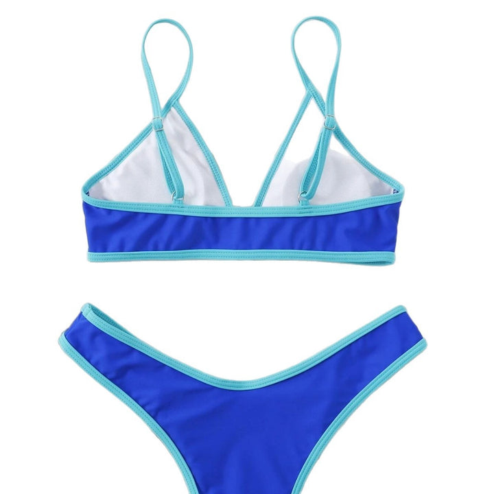 Damen Triangel-Bikini mit kontrastierenden Details Drune