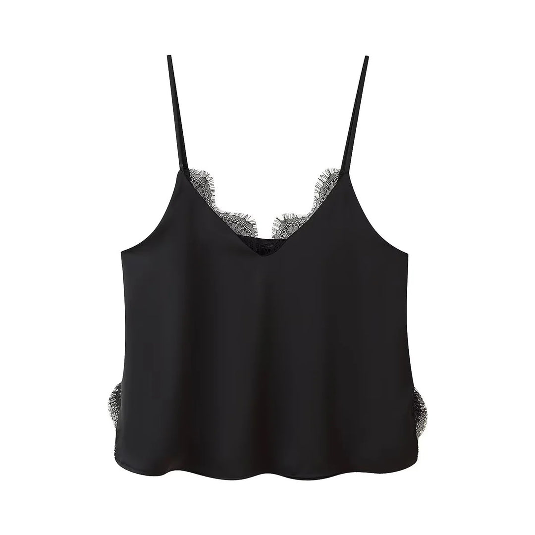 Damen Eleganter Midirock mit zartem Spitzenbesatz Drune