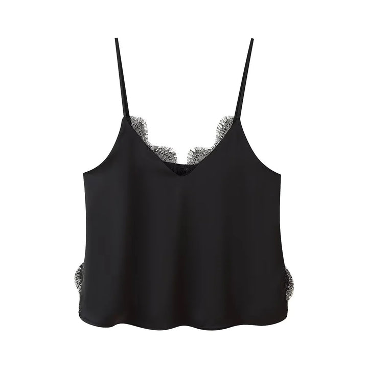 Damen Eleganter Midirock mit zartem Spitzenbesatz Drune