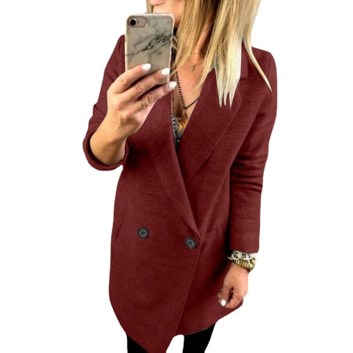 Damen Überlanger, taillierter Mantel mit elegantem Revers und praktischen Taschen Drune