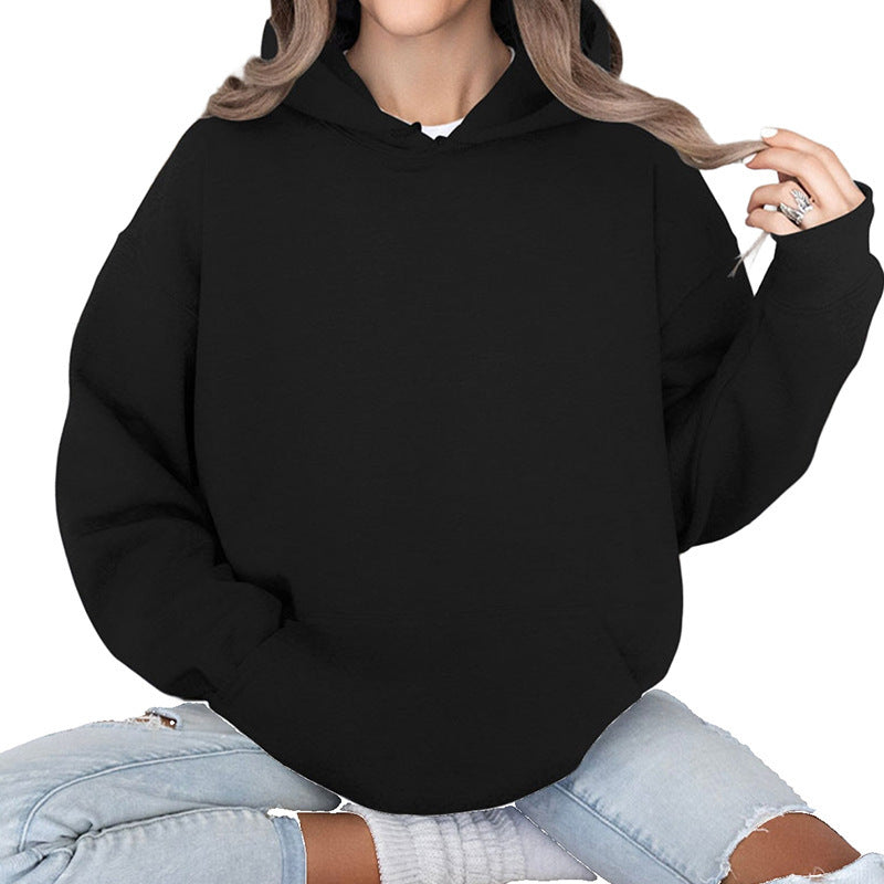 Damen Oversized Kapuzenpullover aus hochwertiger Baumwolle Drune