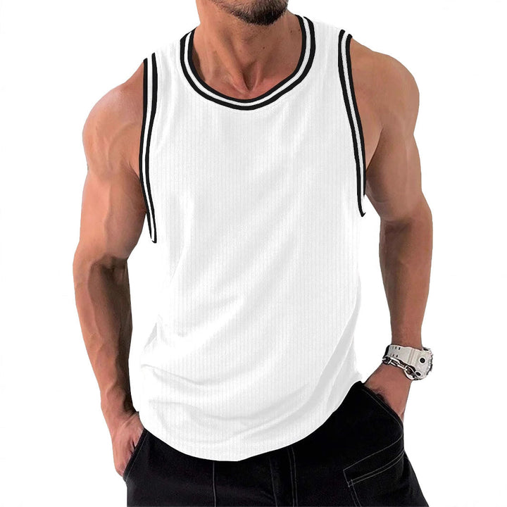 Herren Sportliches ärmelloses Tanktop mit atmungsaktivem Material und modernem Rippendesign Drune