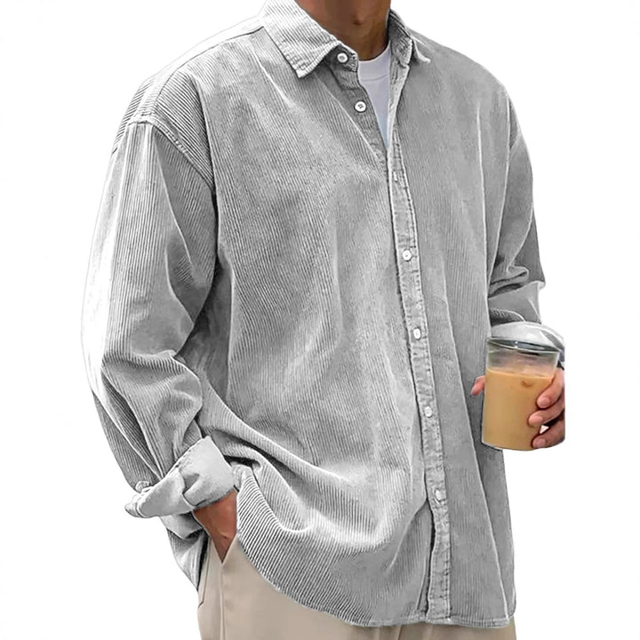 Herren nan oversized Cordhemd mit feiner Breitcord-Struktur und entspannter Silhouette Drune