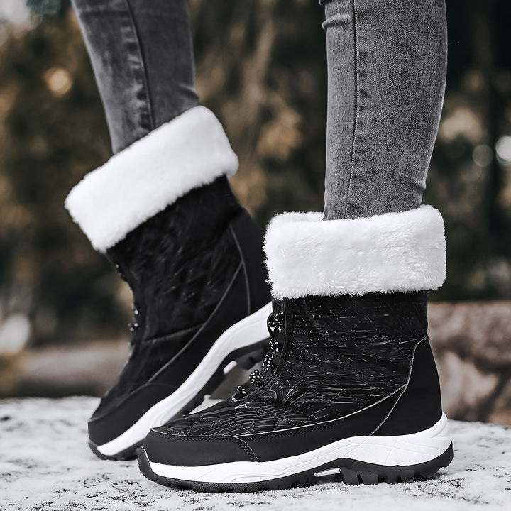 Damen Winterstiefel mit warmem Futter und rutschfester Sohle Drune