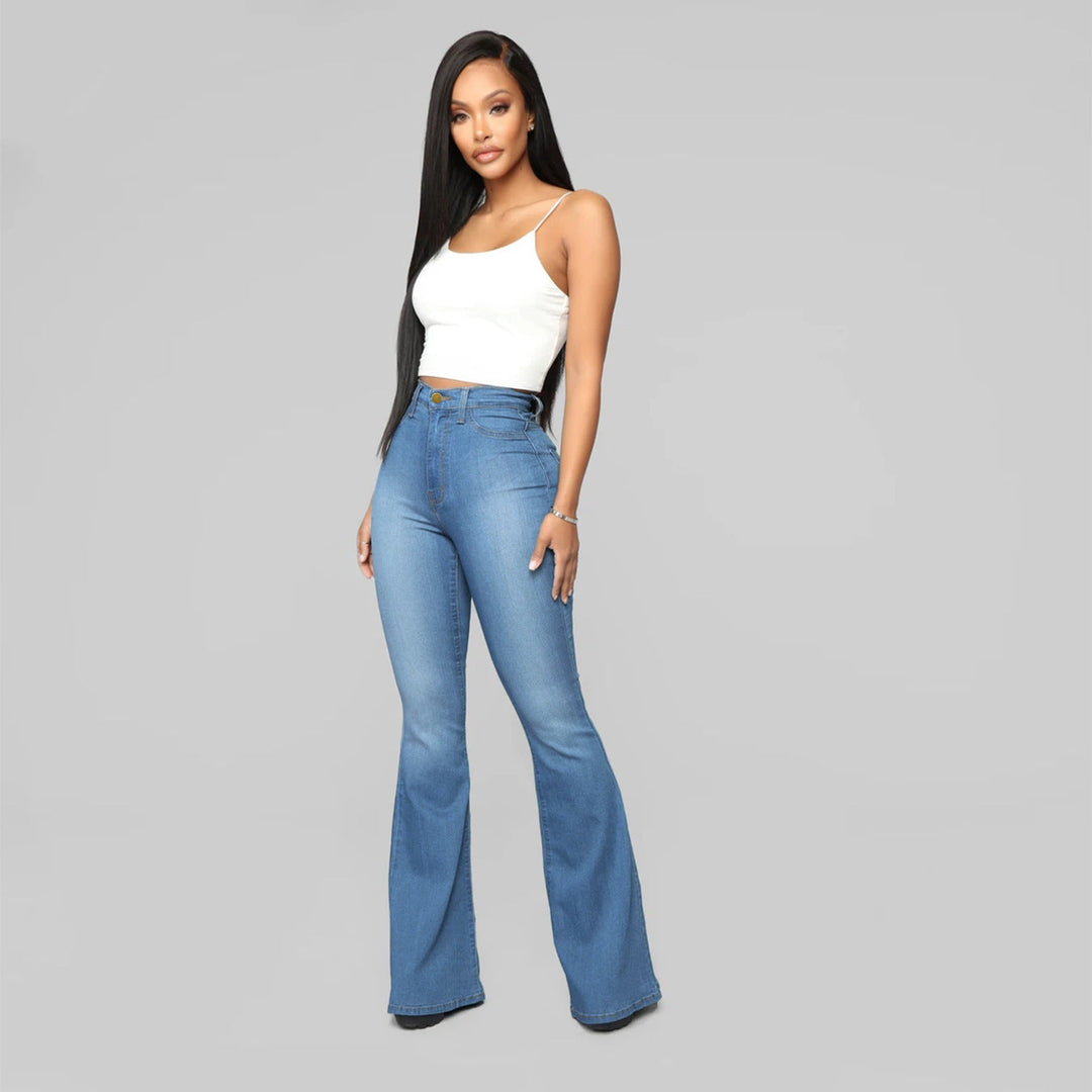 Drune | Damen High Waist Demon Jeans mit geradem Bein