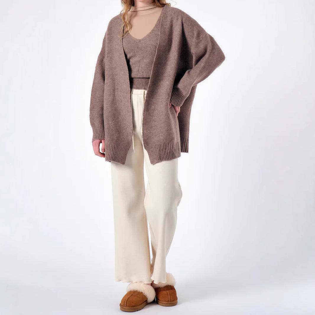 Damen weite Jersey-Hose mit elastischem Bund und praktischen Taschen Drune