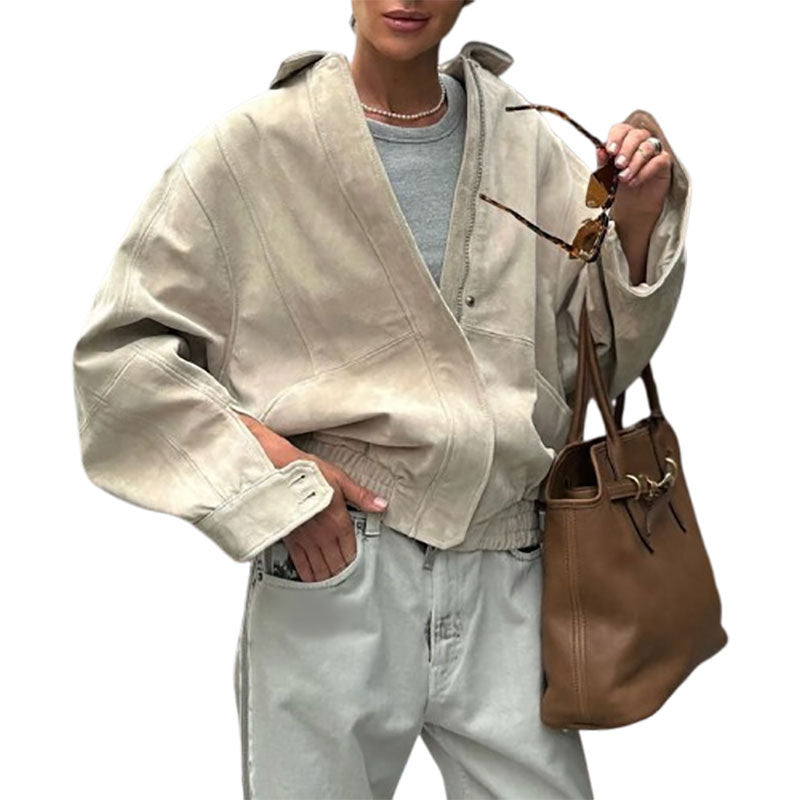 Damen lässige oversized Jacke Drune