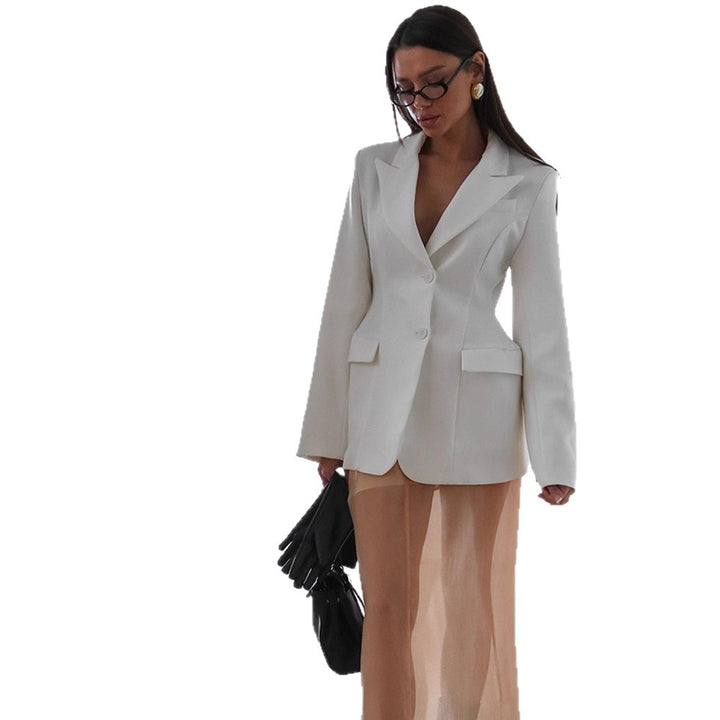 Damen Eleganter Blazer mit tailliertem Schnitt und modernen Details Drune