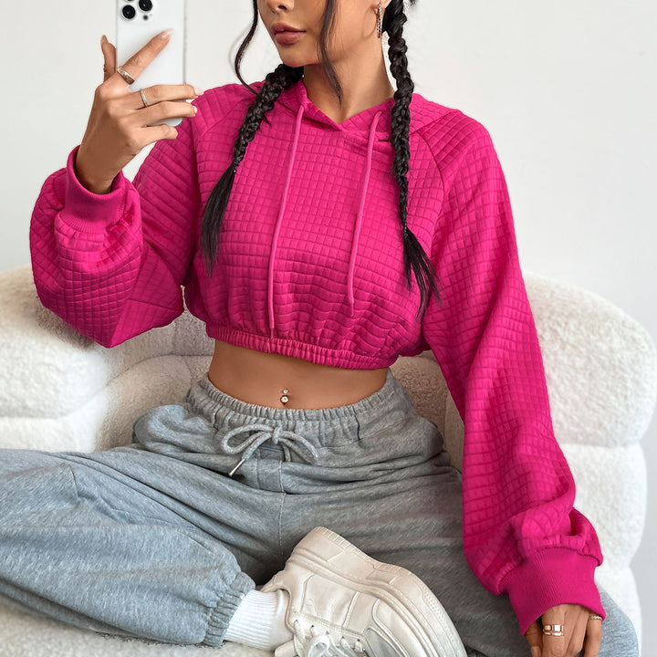 Damen cropped Hoodie mit strukturiertem Design Drune