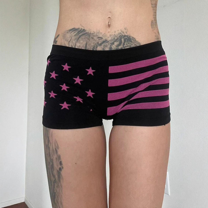 Damen Komfortable Boxershorts mit patriotischem Design Drune