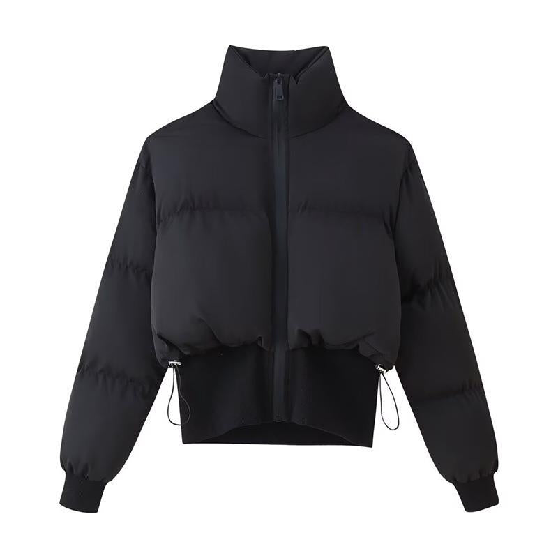 Damen cropped Steppjacke mit hohem Kragen und modernen Details Drune