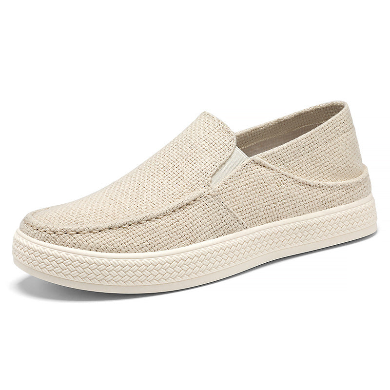 Damen nan gestrickter Slip-On-Freizeitschuh mit elastischem Einstieg und strukturierter Plateausohle Drune