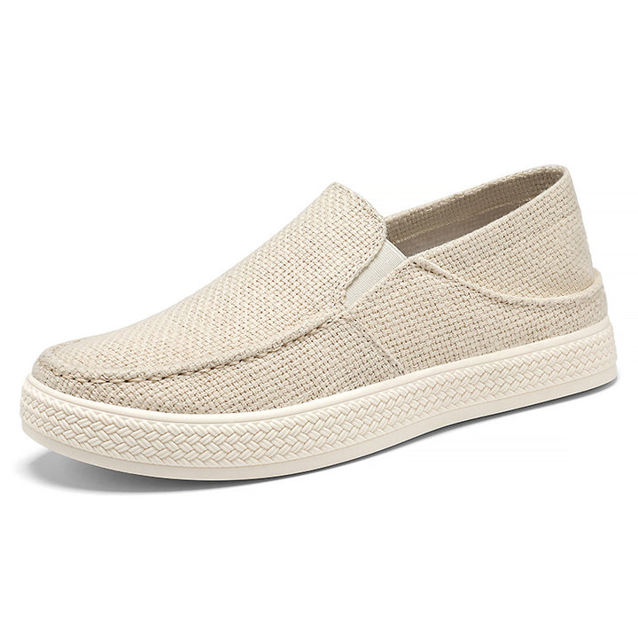 Damen nan gestrickter Slip-On-Freizeitschuh mit elastischem Einstieg und strukturierter Plateausohle Drune