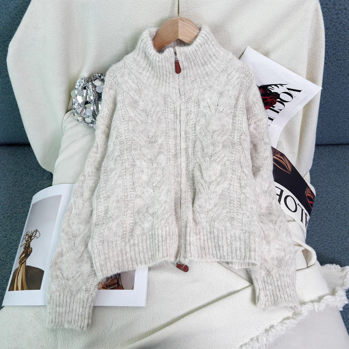 Damen Strickjacke mit strukturiertem Zopfdesign Drune