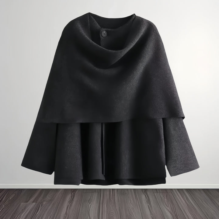 Damen elegante und gemütliche Capejacke Drune