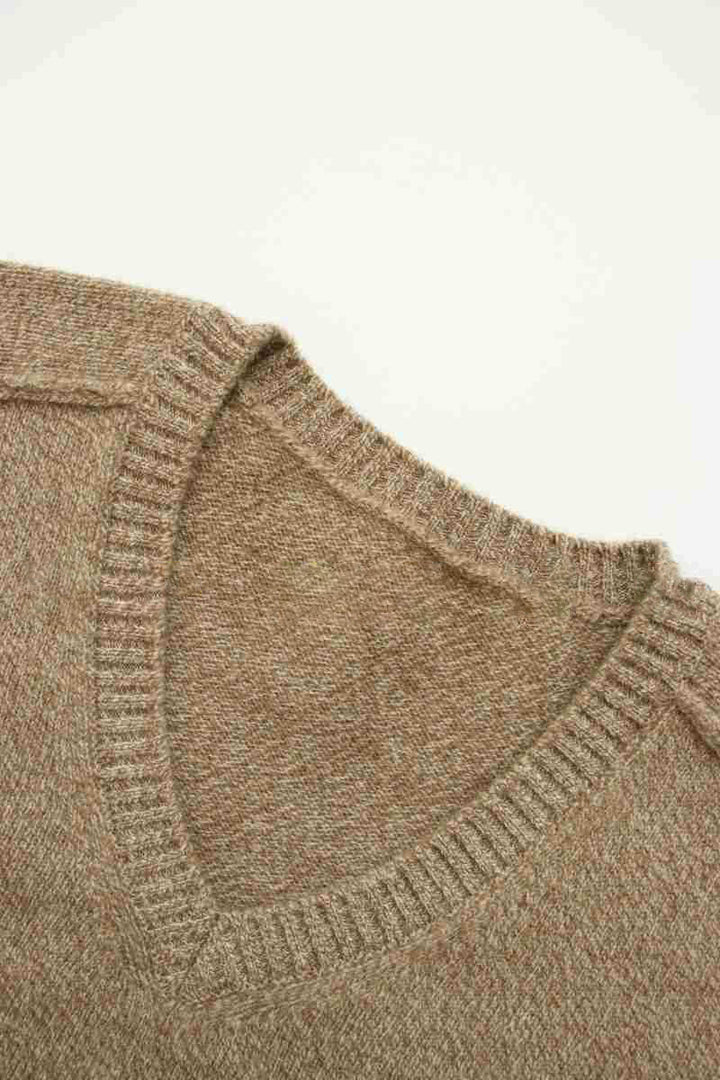 Damen feiner V-Ausschnitt Pulli aus hochwertiger Wolle Drune