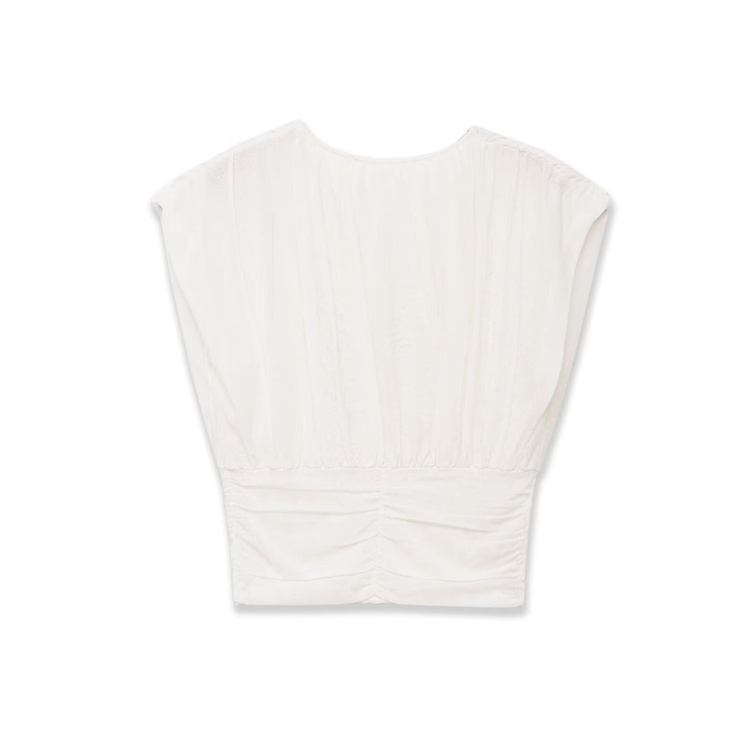 Damen modisches Oversize-Top mit raffiniertem Bund Drune