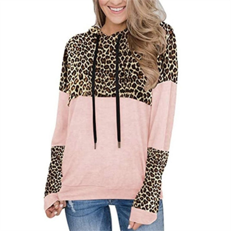 Damen Kapuzenpullover im stylishen Leopardenmuster und lässigem Schnitt Drune