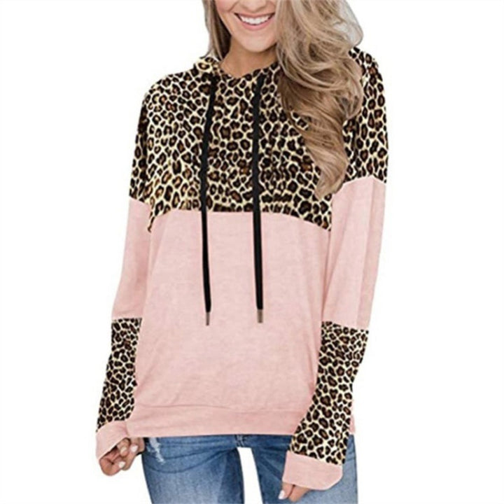 Damen Kapuzenpullover im stylishen Leopardenmuster und lässigem Schnitt Drune