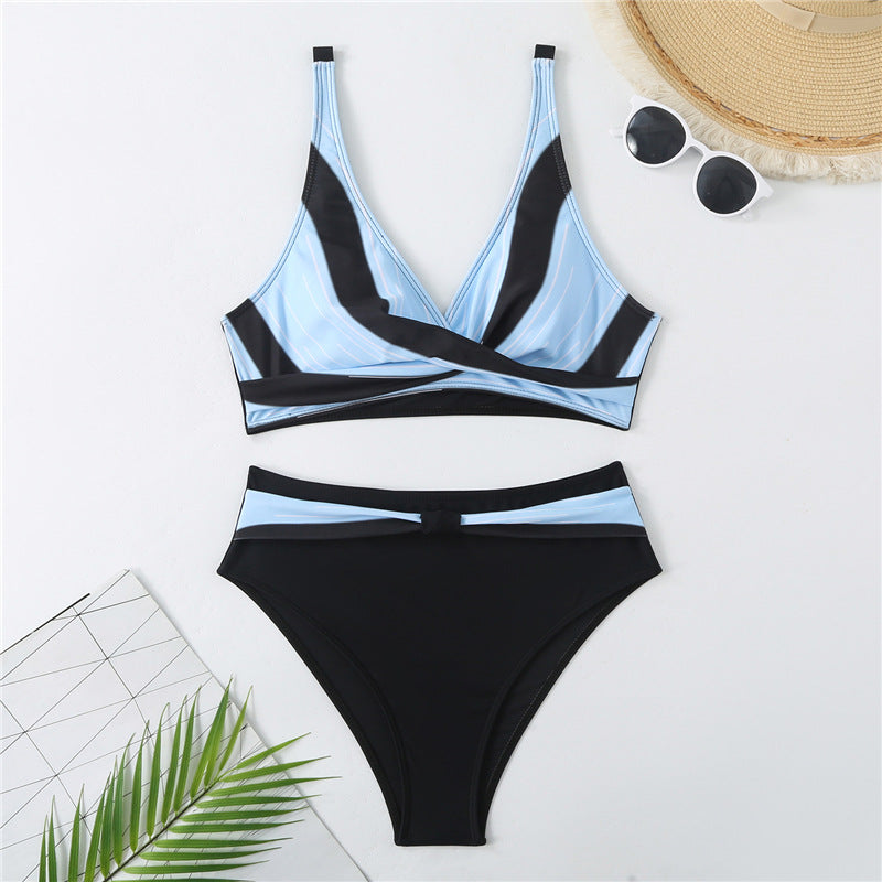 Damen Bikini-Set mit modernem Wickeldesign und figurbetonendem Schnitt Drune