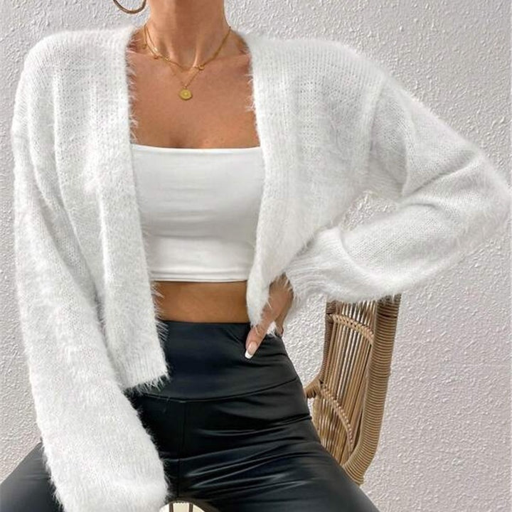 Damen kuschelige Strickjacke Drune