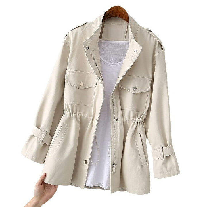 Damen Praktische Freizeitjacke mit verstellbarem Bund und Taschen Drune