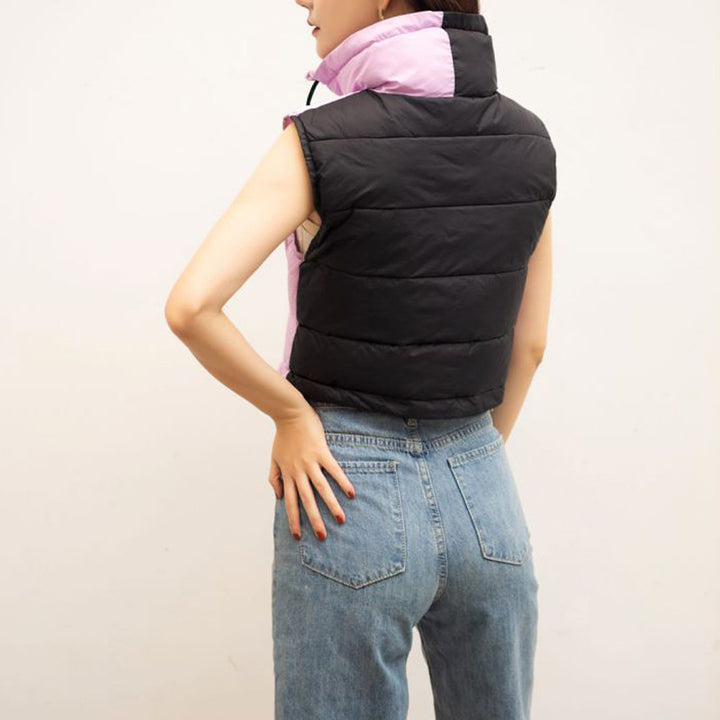 Damen Wende-Weste mit Kuschelfunktion und hohem Kragen Drune