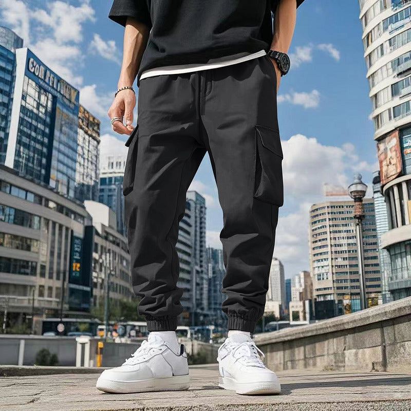 Herren Cargo-Hose mit praktischen Seitentaschen und elastischem Bund Drune
