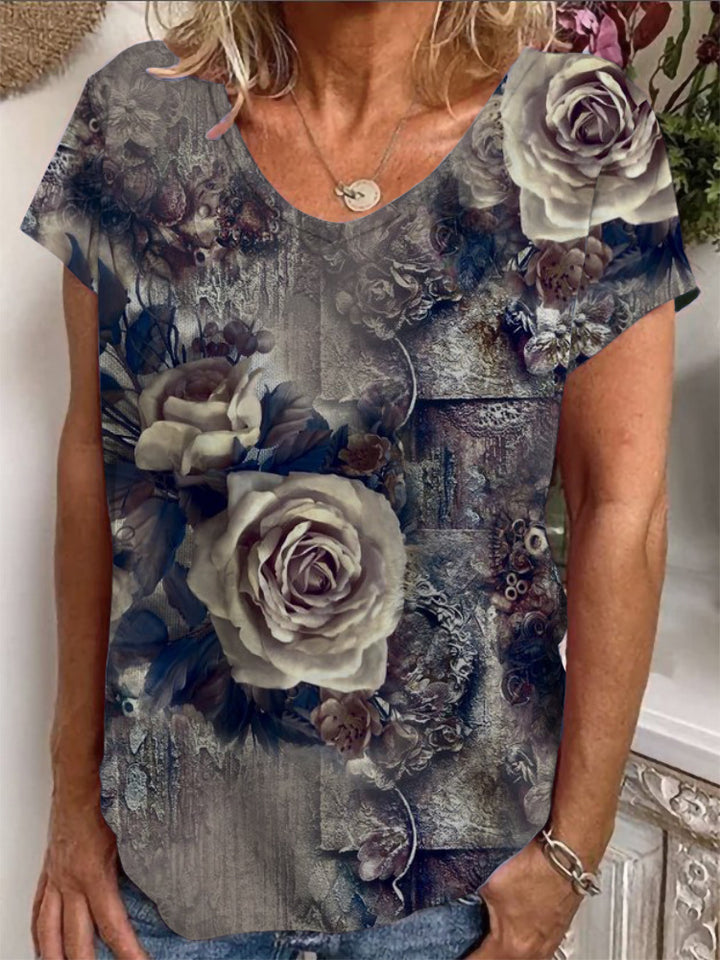 Damen Lockere Bluse mit buntem Paisleymuster Drune