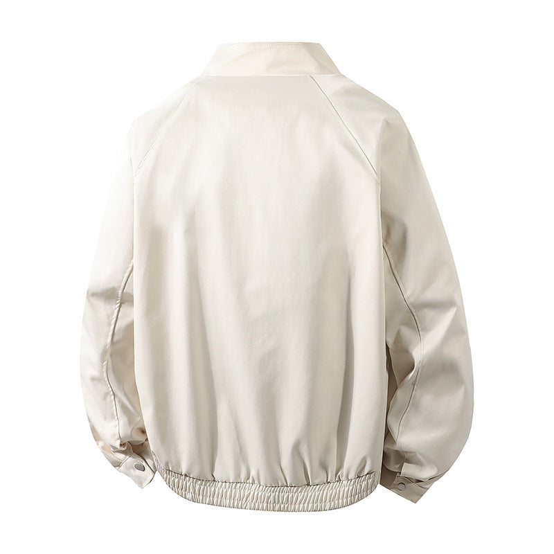 Herren winddichte Freizeitjacke mit hohem Kragen und elastischen Bündchen Drune