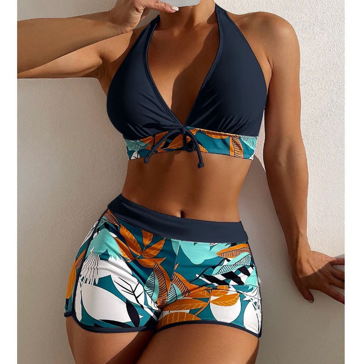 Damen Bikini-Set mit verspieltem Pflanzenmuster Drune