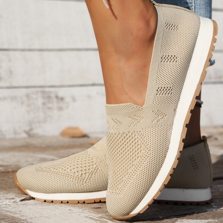 Damen Komfortable Slip-On Sneakers Drune