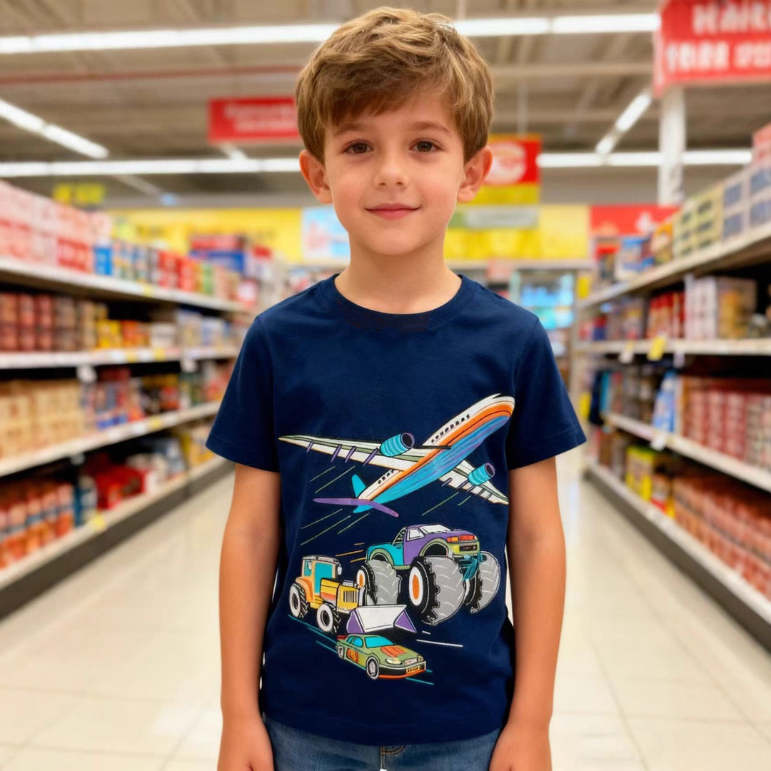 Jungen T-Shirt mit aufregendem Fahrzeug-Design Drune