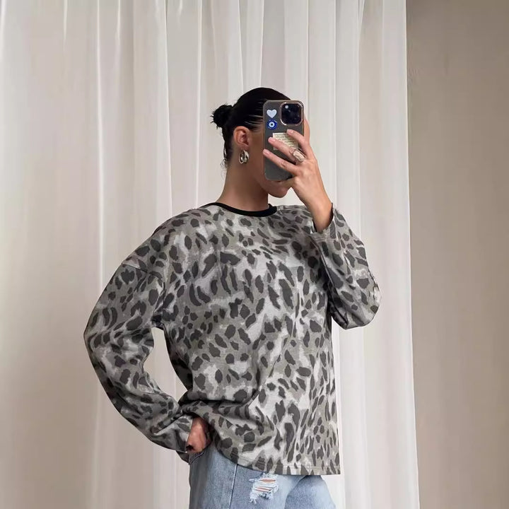 Damen lässiger Sweatshirt mit aufregendem Tiermotiv Drune