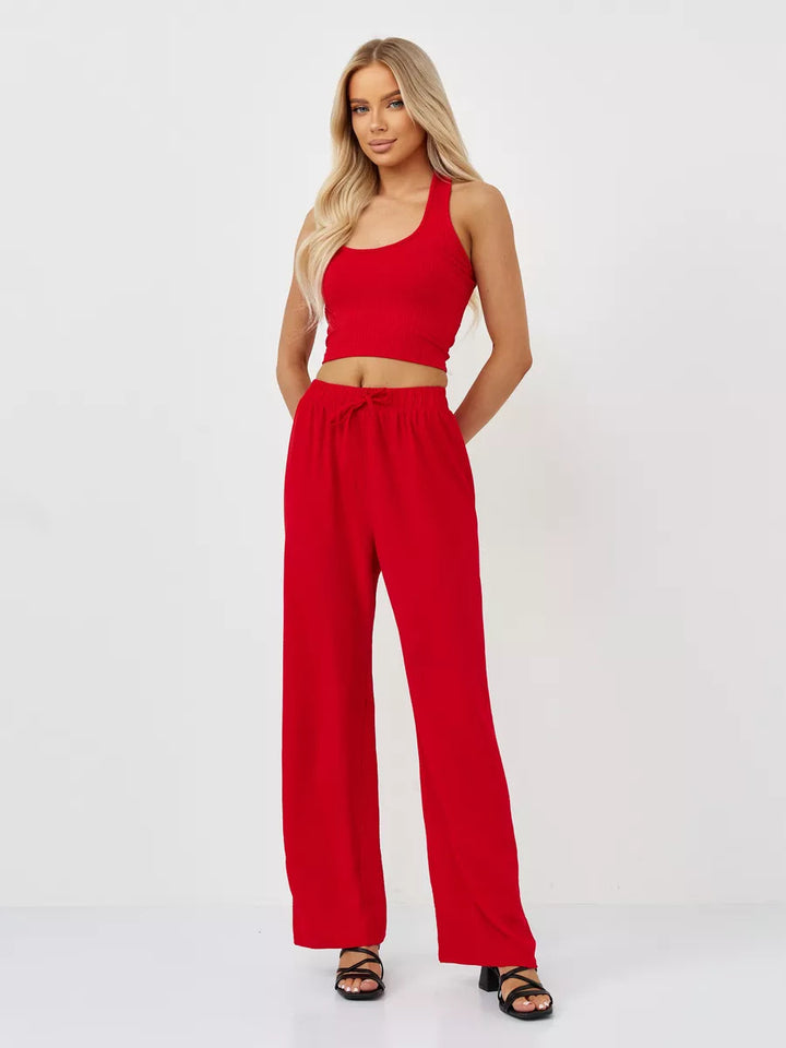 Damen Weite Relaxed-Fit Hose aus leichtem Jersey Drune