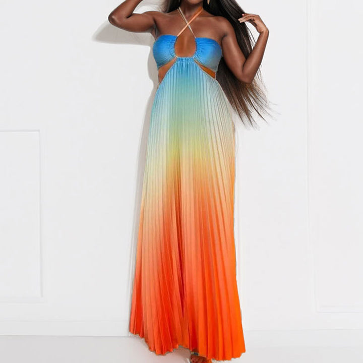 Damen Maxikleid mit raffinierten Cut-Out-Details und Farbverlauf Drune