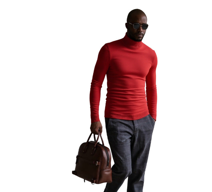 Herren rollkragen pullover mit feiner Struktur Drune