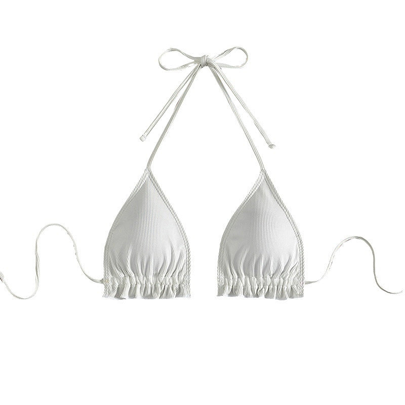 Damen Triangel-Bikini mit verstellbaren Trägern und moderner Ripp-Textur Drune