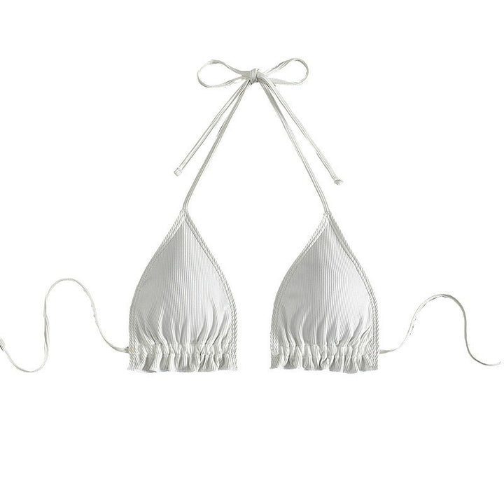 Damen Triangel-Bikini mit verstellbaren Trägern und moderner Ripp-Textur Drune