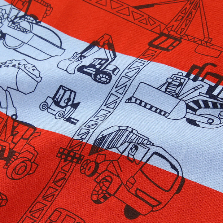 Jungen T-Shirt mit buntem Baustellenfahrzeug-Motiv Drune