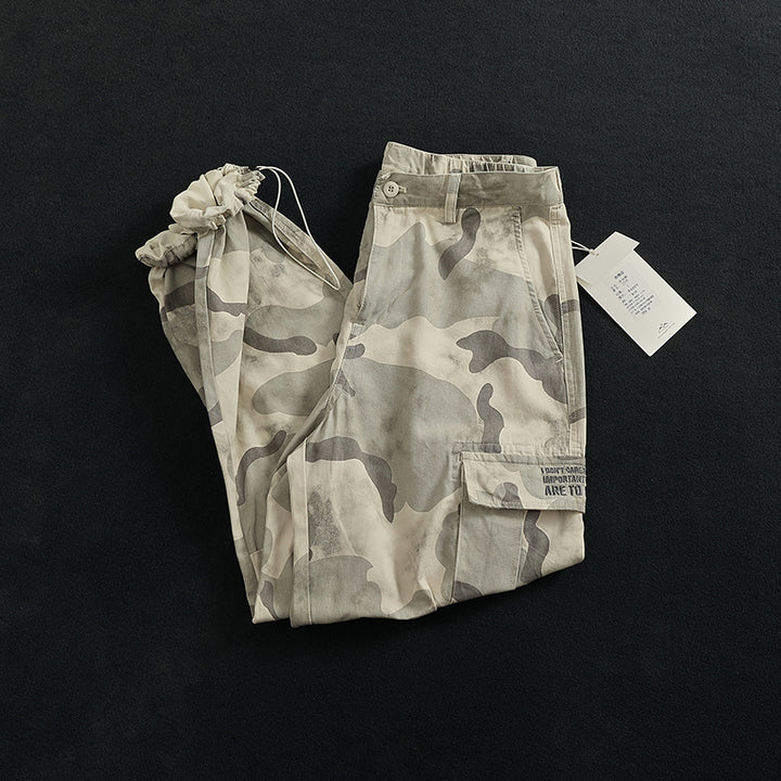 Damen Cargohose mit vielseitigen Taschen und modernem Camouflage-Design Drune
