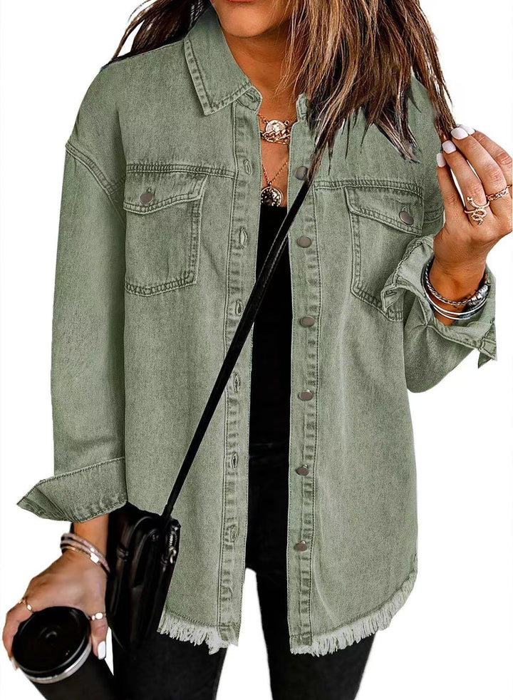 Femme Destroyed Denim Westernjacke Drune