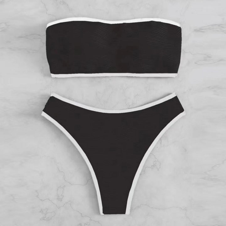 Damen Bandeau-Bikini-Set mit strukturiertem Design Drune